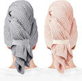 YHPDYL Microfiber Hair Towel Wrap Turban 2 Pack Large | Super Absorbent Quick Dry & Anti-Frizz for Women with Curly Hair | 27.5" x 39.4" Hair Towel Cap