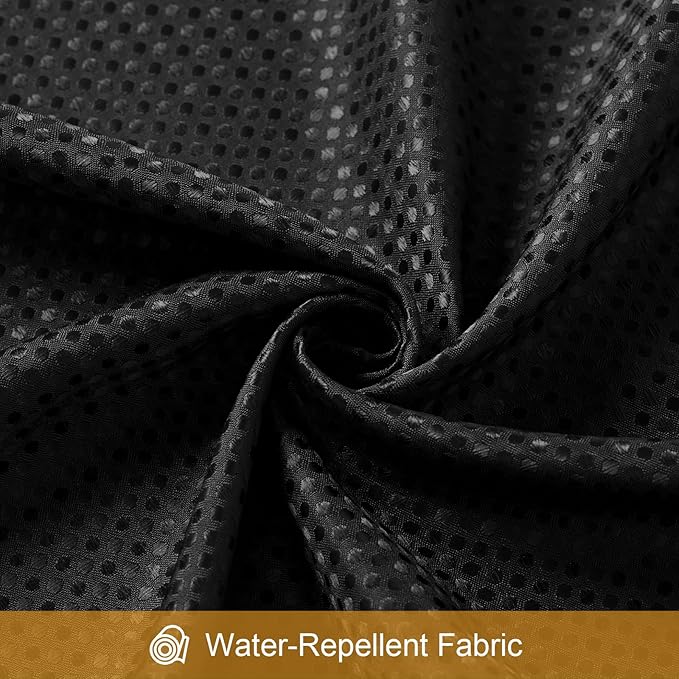 Craidlela 3 in 1 Shower Curtain Set, Black Waffle Shower Curtain and PEVA Liner Set with 12 Stainless Steel Shower Curtain Hooks, Waterproof Fabric Shower Curtains for Bathroom, 72 W x 72 H