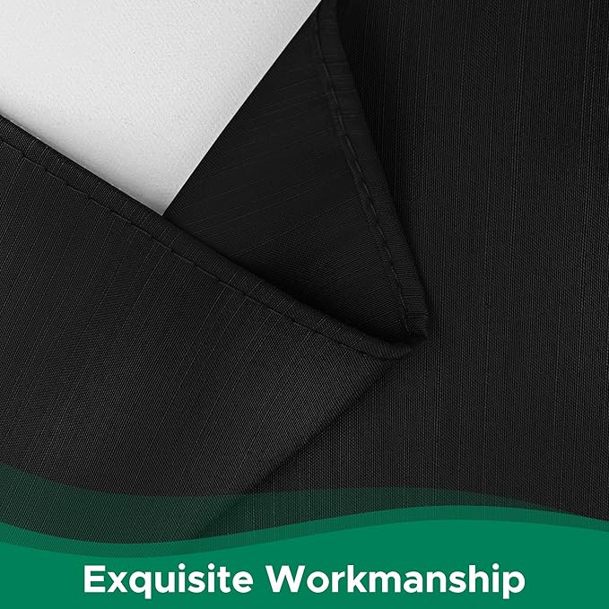Biscaynebay Wrap Around Bed Skirts for King & Cal King Beds 17" Long Drop, Black Adjustable Elastic Dust Ruffles Easy Fit Wrinkle & Fade Resistant Silky Luxurious Fabric Solid Machine Washable