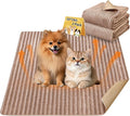 Dog Crate Mat, 2 Pack 24"×24" Flannel Washable Pet Mat for Dogs and Cats, Non-Slip Pet Pad for Kennel Training, Absorbs Urine and Waterproof Pad for Sofa Bed Crate Kennel Car Seat Floor（Khaki）