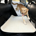 HMOCK Backseat Dog Bed for Car Back Seat, Dog Mat for Car Backseat Pet Bed Mat, Non-Slip Travel Pet Mat, Fit for Backseat Extenders and Trucks Suvs (Beige, 27.5x55 Inch)