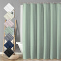 Aiyufeng Moga Sage Green Shower Curtain 84 Inches Long, 3D Embossed Textured Fabric Shower Curtain for Bathroom - Soft Cloth & Hotel Spa Luxury, Machine Washable, 72X84, Sage Green