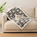 Yaning Waterproof Blanket for Dog Puppy Cat, Cute 3D Textured Paw Dog Blanket for Bed Couch Sofa, Soft Liquid Pee Proof Pet Furniture Protector, 30"x40", Grey