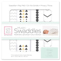 SwaddleDesigns Cotton Muslin Swaddle Blankets, Set of 4, Receiving Blankets for Baby Boys & Girls, Best Shower Gift, 46x46 inches, Gold & Graphite