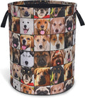 Cute Dog Laundry Basket Animal Pet Oxford Cloth Laundry Hamper With Handle Foldable Portable Clothes Storage Basket 18.9 X 16.5 Inch Storage Bag For Laundry Room/Bathroom/Bedroom/Dormitories