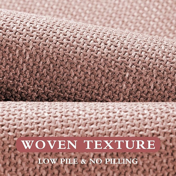 YIHOUSE Pink Bathroom Rug Set, 3 Piece, Absorbent Non Slip, Quick Dry, Thin Bath Mat for Bathroom and Kitchen