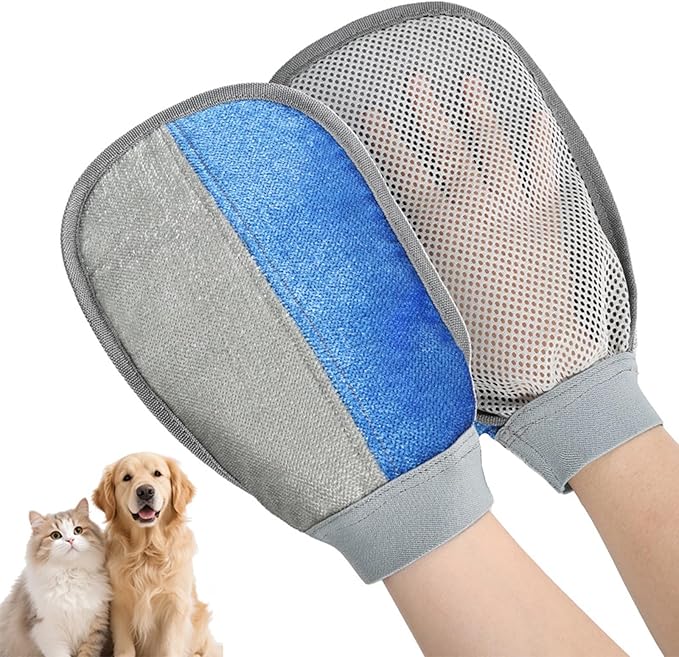 PetJoyHaven Pet Hair Removal Glove for Dogs & Cats, 2026 Newly Upgraded Electrostatic Animal Hair Removal Glove, Reusable Magic Brush for Clothing, Couch, Bed, Carpet, Car Seat, Furniture
