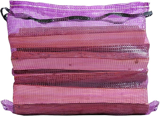 deebree Mesh Firewood Bags 22"×18" Crawfish Sacks, Firewood Bags for Selling, Onion Bag Storage Potato Sacks Mesh Wood Bag Bulk (Pack of 10)