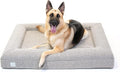Bluewater Dog Luxury Boucle Orthopedic Memory Foam Dog Bed with Waterproof Liner and Machine Washable Cover with YKK Zippers (Large, 45" L x 36" W x 7" Th, Sand)