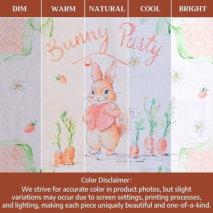 Maison d'Hermine Kitchen Towels Set of 3 100% Cotton 27.50" x 20" Reusable Cloth Tea Dish Towels Absorbent with Hanging Loop for Kitchen, Home, Dining, Cocktail Parties Spring/Summer (Bunny Party)