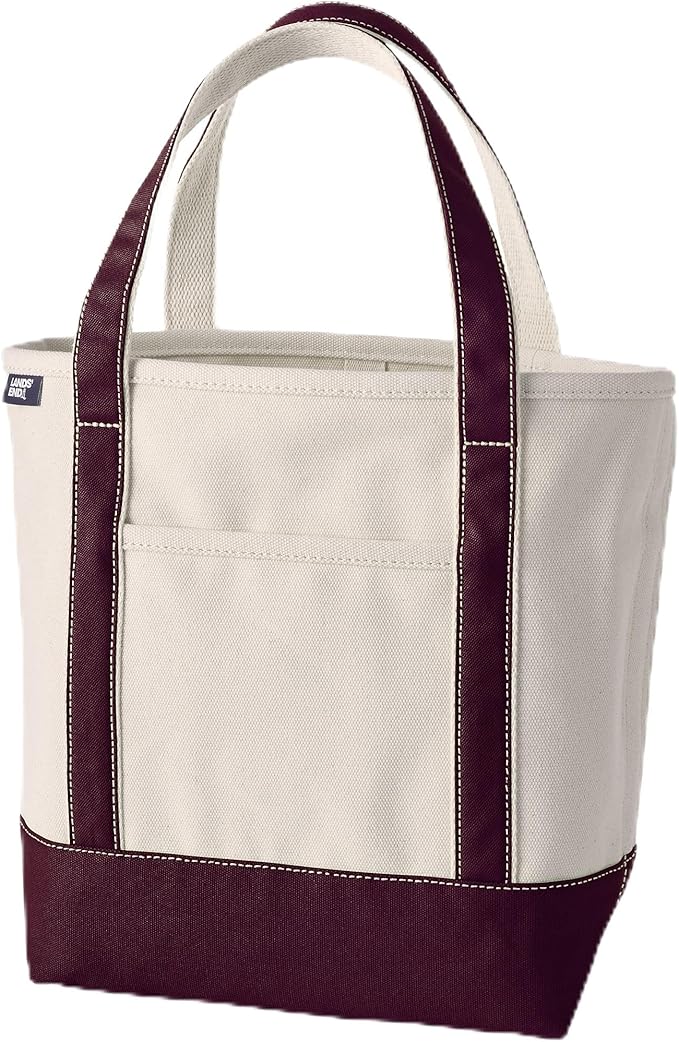 Lands' End Open Top Canvas Tote Bag