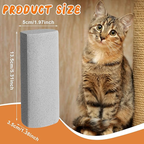 Abbylike 6 Pcs Pet Hair Remover Gray Pumice Stone Car Pet Hair Removal Tool for Bedding Carpet Couch Furniture Cleaning(5.3 x 2 x 1.4 Inch)