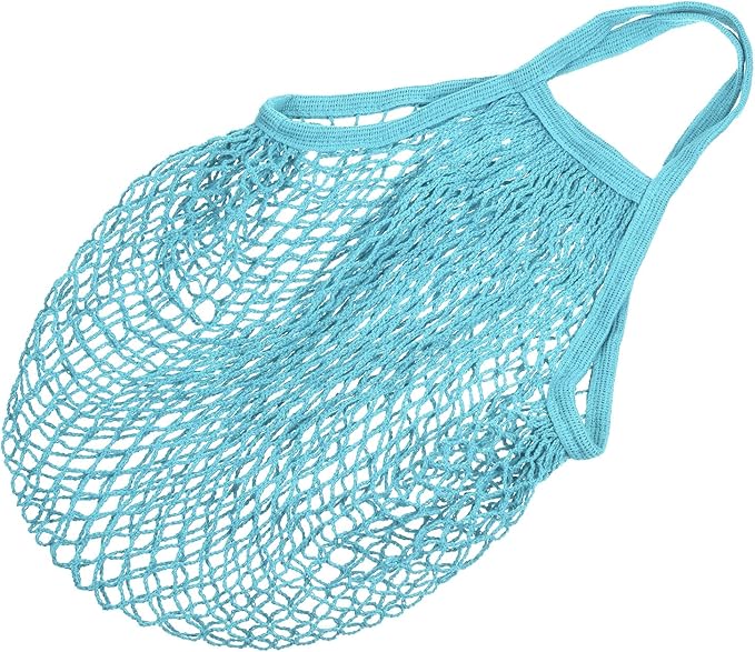 MECCANIXITY Cotton Mesh Bag Reusable Washable Mesh Net String Grocery Bags Organizer for Fruits Vegetables Shopping