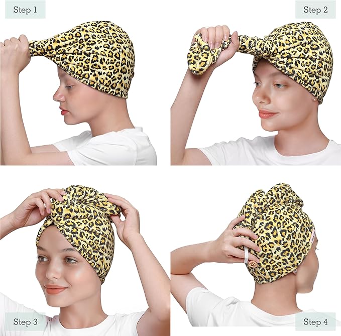 Brook + Bay Microfiber Hair Towel Wrap - Quick-Dry Absorption & Microfiber Towel - Anti-Frizz Styling & Hair Plop Technique