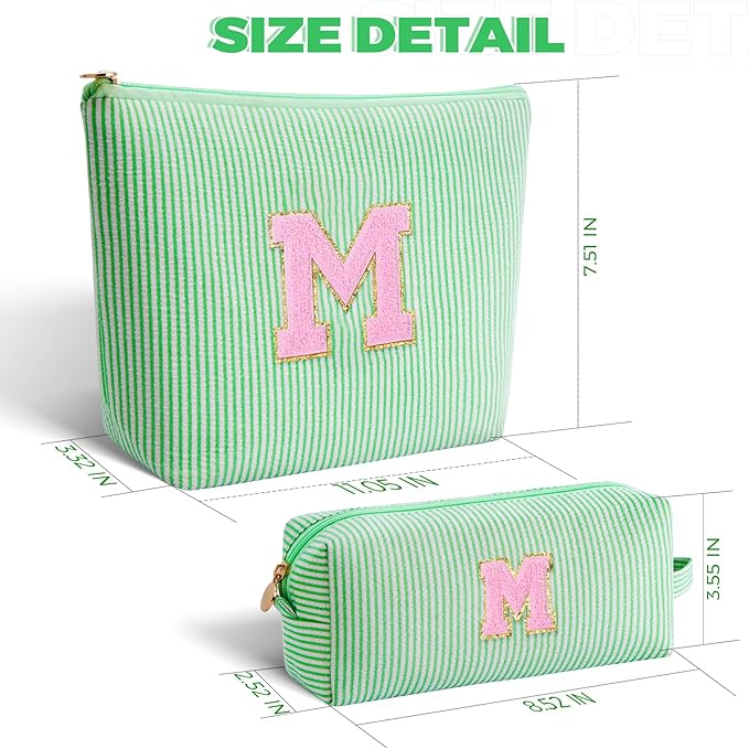 Btffitting Mothers Day Gifts for Mom,Mum Gifts from Daughter,Birthday Gifts for Wife Sister Her,Mother in Law Gift,Mama Gifts Idea,Makeup Bag Set Cosmetic Bag - Green,M