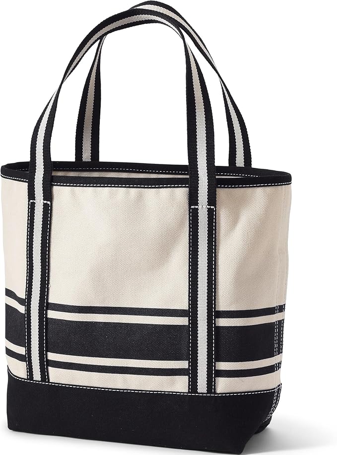 Lands' End Open Top Canvas Tote Bag