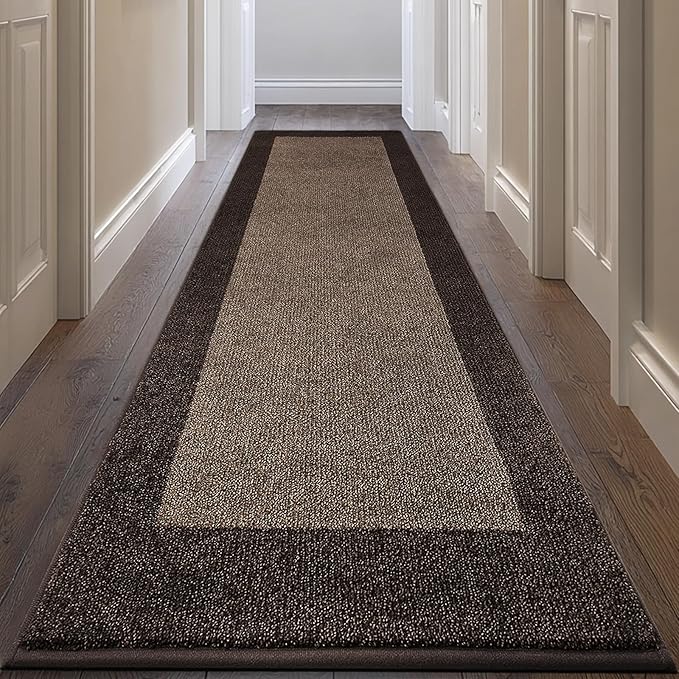 DOMUSTEX Machine Washable Kitchen Rug 32" x 84", Non Slip Kitchen Mat for Floor, Absorbent Entrance Runner Rug for Bedroom, Hallway, Bathroom, Door (Roll Packing)