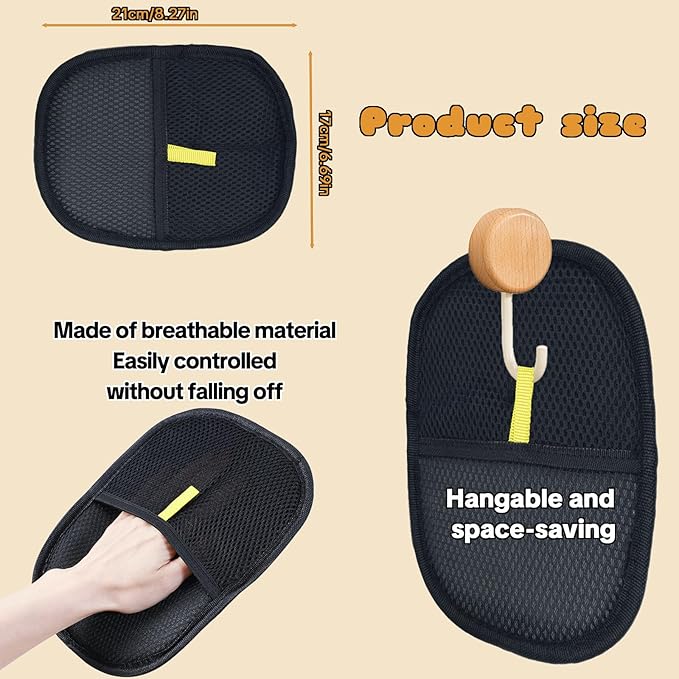 Celivelan Pet Hair Removal Gloves for Cats & Dogs – Reusable Grooming Glove with Static Charge to Remove Fur from Furniture, Carpet, Car Seats & Clothes – Upgraded Pet Hair Remover Mitt(2PCS)