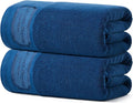 REDKISS 35"x70" Luxury Bath Sheets Towels Set of 2, 100% Cotton & 700 GSM,Ultra Soft & Highly Absorbent Bath Towels Set,Perfect for Bathroom,Spa and Hotel-Blue