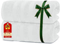 RIVERSIDE Pack of 2 Extra Large Bath Sheets 35 x 70 Inches - 100% Ring Spun Cotton Hotel Quality Oversized Bath Towels - Super Soft, Highly Absorbent & Quicker to Dry - White