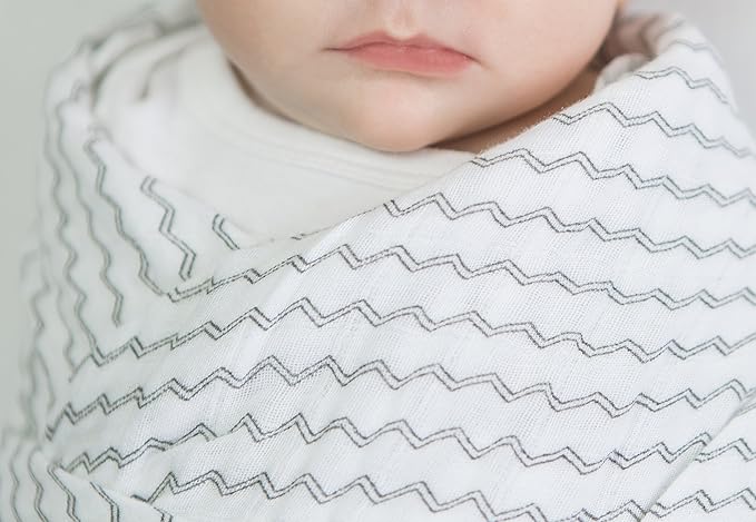 SwaddleDesigns Cotton Muslin Swaddle Blankets, Set of 4, Receiving Blankets for Baby Boys & Girls, Best Shower Gift, 46x46 inches, Gold & Graphite