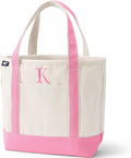 Lands' End Pre-Monogrammed Letter Canvas Tote Bag