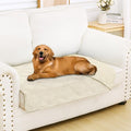 Smiry Waterproof Dog Bed Cover Blanket 30x53, Soft Reversible Pet Blanket, Washable Leakproof Cats Dogs Couch Cover for Sofa, Couch, Furniture, Lattice, Beige/Beige
