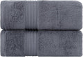 Milara Turkish Super-Plush Bathroom Hand Towels Set 2-Piece | Premium Cotton Hand Towels Set Absorbent, Durable with Hanging Loops | Anthracite (Dark Gray) Hand Towel, (16 x 30 Inches)