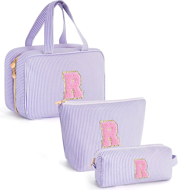 Fystdtote Retirement Travel Gifts for Teacher Toiletry Makeup Organizer Bag | Teacher Appreciation Gifts,Birthday Gifts | Gifts for Women 2025 - Lavender R