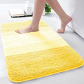 Arotive Microfiber Bathroom Rugs, Shaggy Soft and Absorbent Bath Rug, Non-Slip, Thick Plush Machine Washable Dry Bath Mats for Bathroom, Tub and Shower, 24x16, Yellow, Rectangular