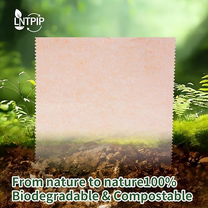 LNTPIP 10-Pack Reusable Cleaning Cloths, 11"x11" Loofah Fiber, Upgraded Swedish Dishcloth, Super Absorbent Odor-Free, Thickened Durable for All-Surface Kitchen, Bathroom Cleaning