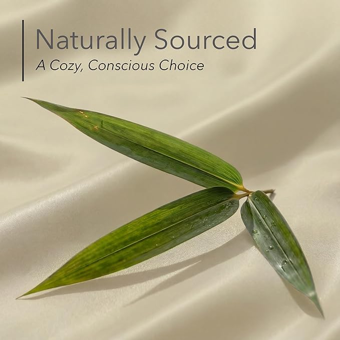 DECOLURE 100% Viscose Derived from Bamboo Sheets King Size - Luxury 6 Pc Naturally Cooling Sheets, Ultra Soft Bed Set - Deep 17" Pockets, Durable Double Stitching, Oeko Tex Standard (Creme)