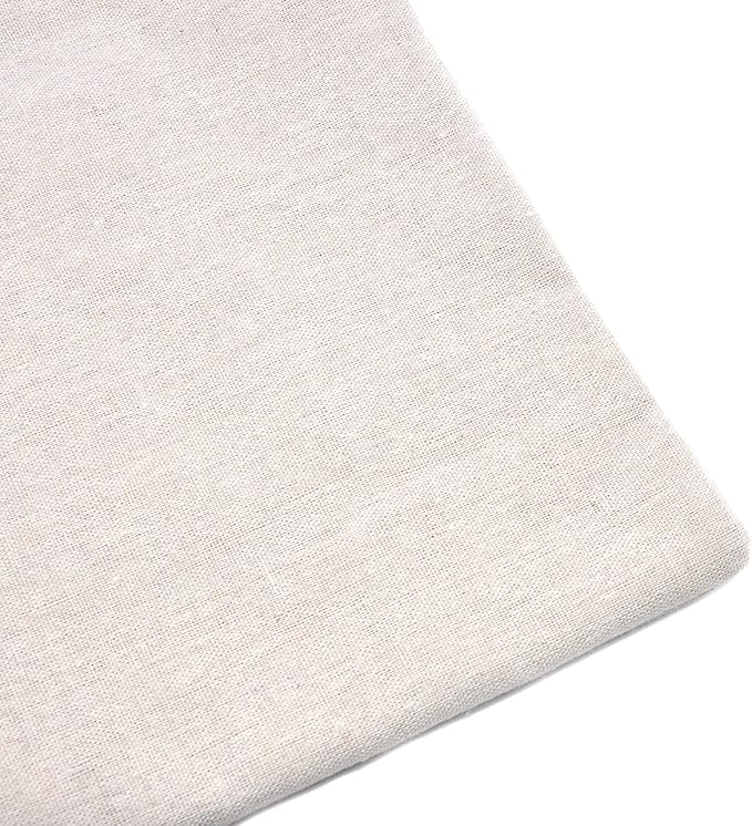 Linen Pre-Cut Qilting Fabric by The Yard Entelare(Beige,1yd)