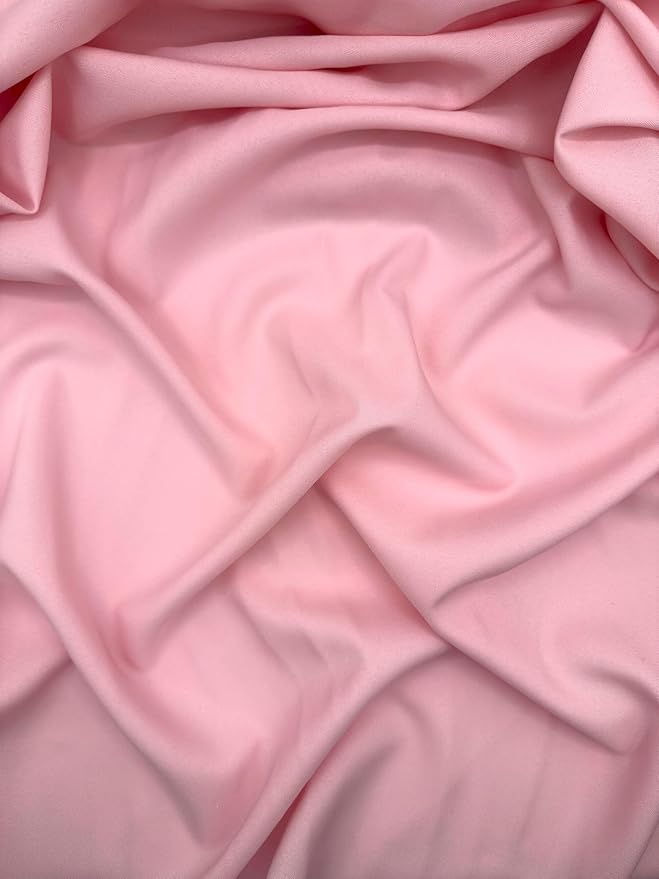 EOVEA - Polyester Poplin Fabric by The Yard – 100% Polyester, 60” Wide Durable Versatile Material for Apparel,Home Décor,Crafts,Tablecloths,Curtains,Drapes,Sewing & DIY Projects (Baby Pink,10 Yard)