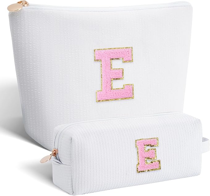 Btffitting Teen Girl Travel Essentials - Birthday Gifts for Girls Teens Kids Daughter Sister Her,Cute Trendy Stuff Makeup Bag Set Cosmetic Bag - White,E
