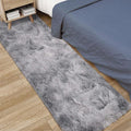 2x6 Grey Runner Rug for Bedroom, Soft Fluffy Runner Area Rug for Living Room Plush Gray Bedroom Rug Fuzzy Shaggy Carpet for Kids Room Dorm Nursery with Non-Slip Bottom