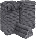 Orighty Makeup Remover Cloths, Cleansing, Reusable, Soft & Washable Coral Fleece Microfiber Washcloths/Towel for Face, Eye, Lips, Pack of 48, 12 x 12 inch (Grey)