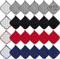 24 Pcs Pot Holders for Kitchen Set - Heat Resistant Hot Pads for Kitchen, 7.1x7.1 Inch Cotton Blend Quilted Potholders (4 Colors)