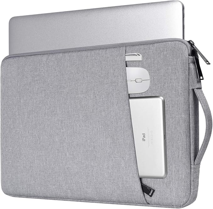 13-13.3 Inch Laptop Sleeve for Acer Spin Chromebook 513 13.3, Lenono Duet 5, Dell ASUS HP 13.3" MacBook Air Case Bag, Light Grey