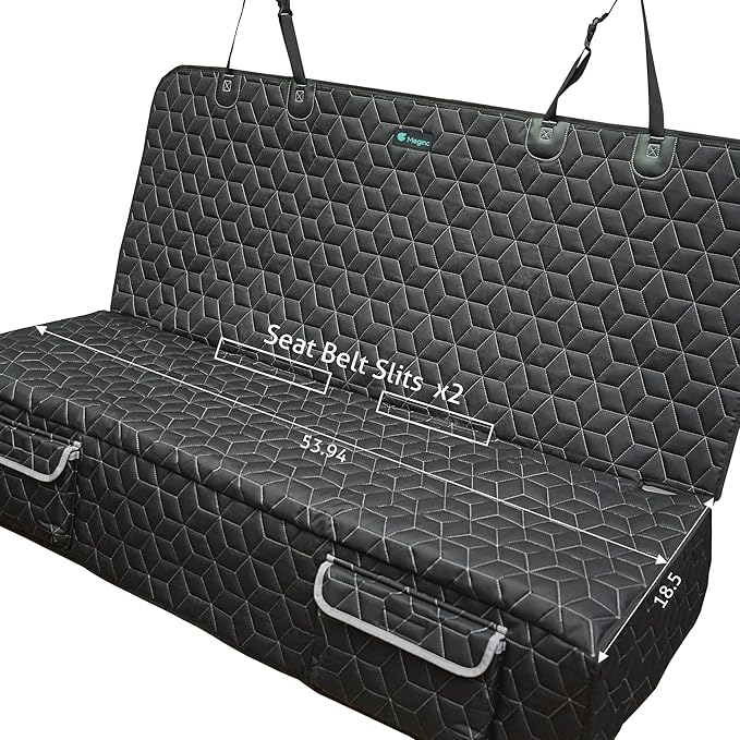 Meginc Dog Car Seat Covers for SUVs, Waterproof Dog Seat Cover for Back Seat Heavy Duty Nonslip Bench Seat Covers Protector for Rav4/Honda/Subaru/Mazda CX5/Hyundai Tuscon Car seat Covers for Suvs