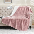 Yaning Waterproof Blanket for Bed Couch Sofa Car, Soft Leakproof Dog Blanket with 3D Bubble Pattern, Reversible Water Proof Pet Blankets for Dogs Cats Puppies (50"x60", Dusty Pink)
