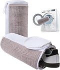 la Farabi Premium Shoe Washing Machine Bag 2-Pack Reusable Laundry Wrap with Microfibers, Durable Invisible Zipper & Hanging Loop – Gentle Mesh Wash Bags for Sneakers, Tennis, Gym & Kids’ Shoes