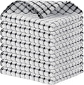 Kitinjoy Cotton 8 Pack Terry Kitchen Dish Cloths, 12 x 12 Inches Super Soft and Absorbent Dish Rags, Quick Drying Dish Towels for Washing Dishes, Black
