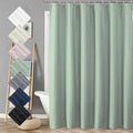 Aiyufeng Moga Extra Long Sage Green Shower Curtain 96 Inch Long, Embossed Texture Fabric Bathroom Shower Curtain, Large Hotel Bath Curtain with 12 Holes, 72Wx96H, Sage Green