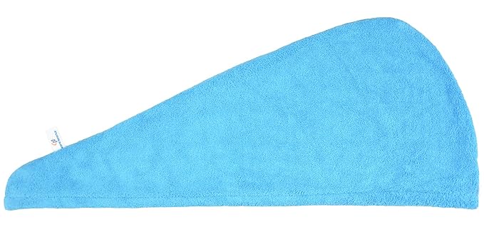 HOPESHINE Women's Soft Shower Hair Towel Twist Hair Turban Wrap Drying Cap Great Gift for Women (Blue 3-Pack)