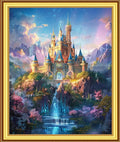 Foxnyart Stamped Cross Stitch Kits Full Range of Embroidery Needlework Starter Kits for Beginners Adults 11CT Embroidery Patterns Art Crafts DIY Needlepoint Kit-Magic Rainbow Castle 16x20 inchs