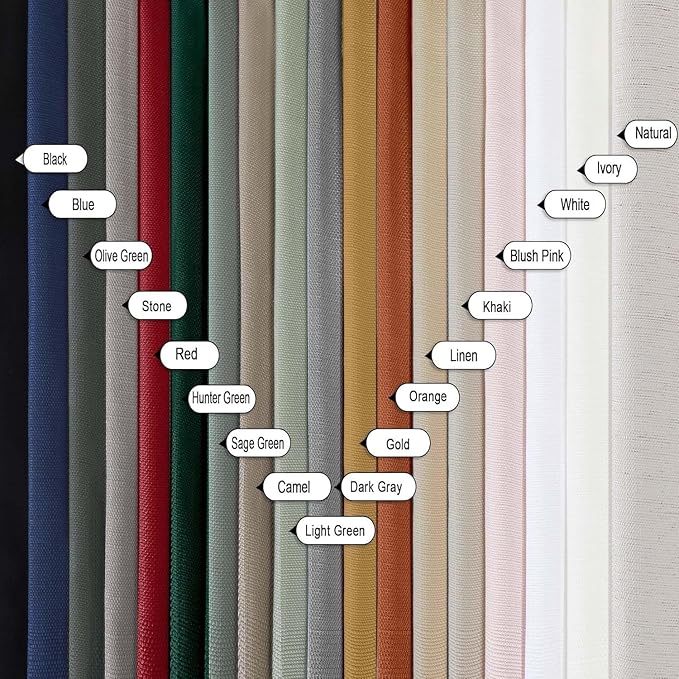 Lecloud Bessie Ivory Curtains 90 Inches Long 2 Panels, Rustic Light Filtering Faux Linen Curtains, Breathable Dual Rod Pocket Drapes for Bedroom Living Room Window Treatments, Each 50" W x 90" L