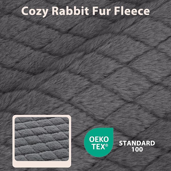 JOEJOY XL Dog Beds Large Sized Dog, Orthopedic Big Dogs Crate Bed with Washable Removable Cover, Extra Thick Egg Memory Foam Pet Beds, Grey, 41"x27"