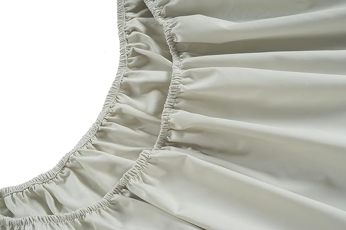LANE LINEN Split King Sheet Set – 450 Thread Count 100% Cotton Cooling Sheets, Soft & Breathable Sateen Weave, 15” Deep Pocket Fully Elasticized Fitted Sheet, Machine Washable, Moonstruck