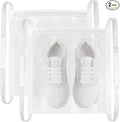 2 Pack Sneaker Dryer Bag 15.7x15.7 Inch Dry Net Bag for Dryer with Zipper and Strap for Shoes, White Large HoneyComber Mesh Bags for Washing Machine